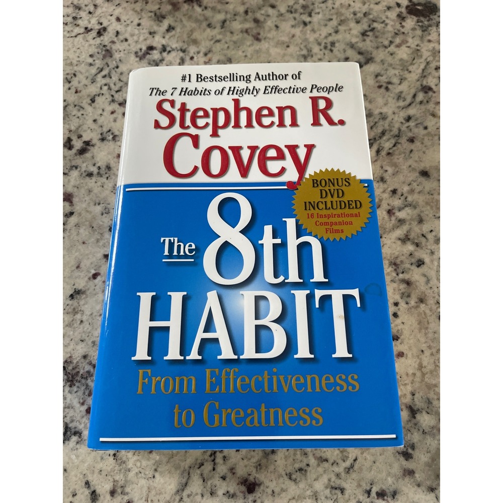 The 8th Habit From Effectiveness to Greatness by Stephen R Covey Book with DVD